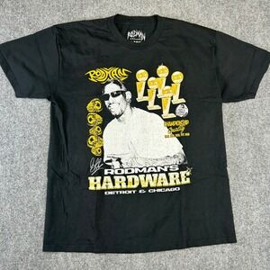 Rodman Apparel Dennis Rodman Hardware T-Shirt Black XL Detroit Chicago NBA